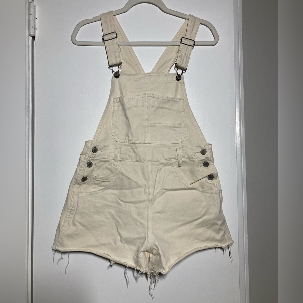 Brandy Melville John Galt Cream Utility Overalls - Picture 2 of 8